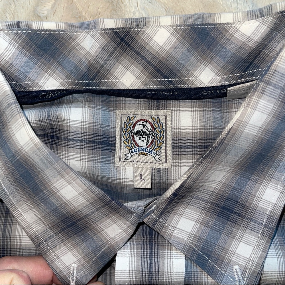 Cinch Long Sleeved Button Down Shirt - Size L